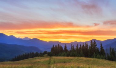 Renkli güzel gün batımı