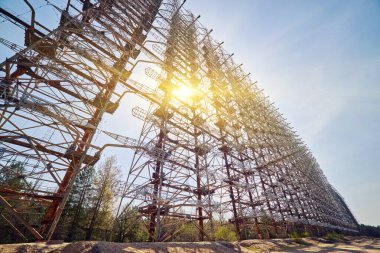 Pripyat, Çernobil 'deki Telekomünikasyon Radyo Merkezi. Arc veya Duga olarak da bilinir. Rus ağaçkakanı olarak da bilinir. 