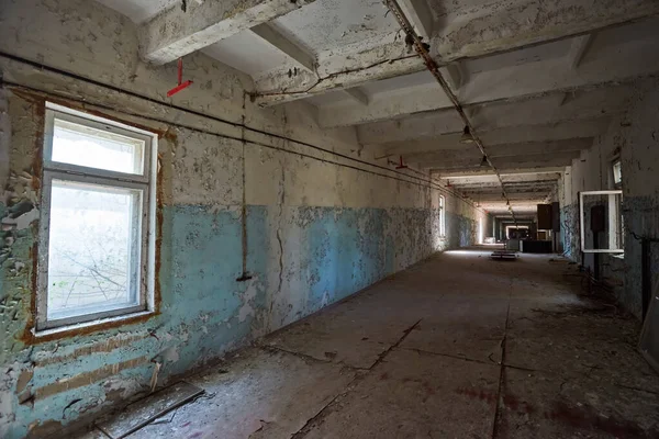 Destroyed command post of the secret military facility of the USSR\'s airborne radar system. Chernobyl nuclear power plant, ransacked military command post.