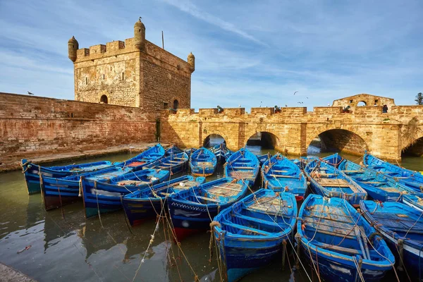 Sqala du Port, a defensive tower at the fishing port of Essaouira, — Stockfoto