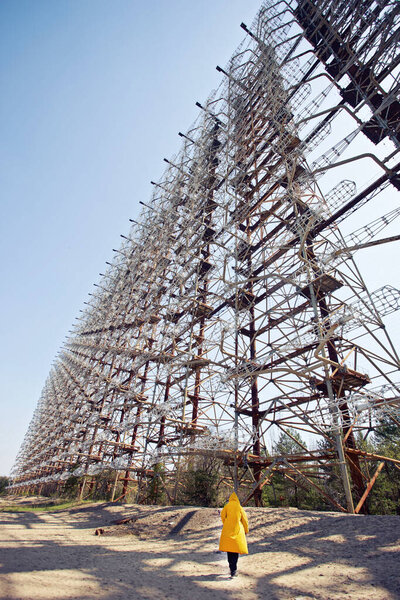 Telecommunication radio center in Pripyat, Chernobyl area known as the Arc or Duga and so called Russian woodpecker