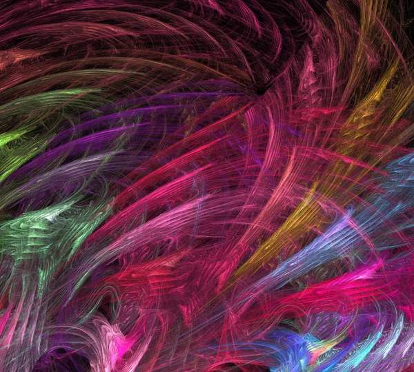 Siyah Renk Üzerine Bir Dijital Fraktal Resmi