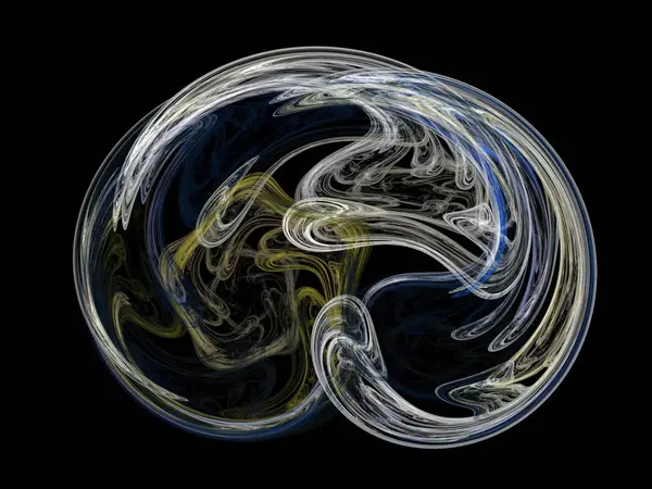 Siyah Renk Üzerine Bir Dijital Fraktal Resmi