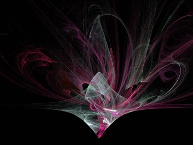 Siyah Renk Üzerine Bir Dijital Fraktal Resmi