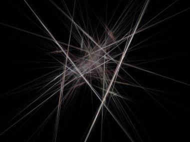 Siyah Renk Üzerine Bir Dijital Fraktal Resmi