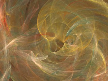 Siyah Renk Üzerine Bir Dijital Fraktal Resmi