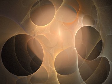 Siyah Renk Üzerine Bir Dijital Fraktal Resmi