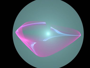 Siyah Renk Üzerine Bir Dijital Fraktal Resmi