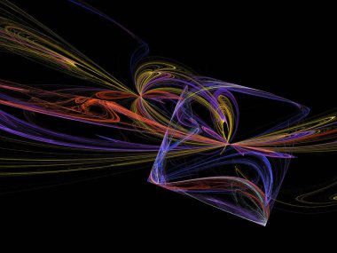 Siyah Renk Üzerine Bir Dijital Fraktal Resmi