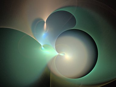 Siyah Renk Üzerine Bir Dijital Fraktal Resmi