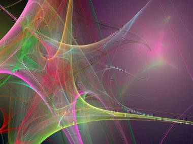 Siyah Renk Üzerine Bir Dijital Fraktal Resmi