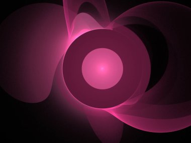 Siyah Renk Üzerine Bir Dijital Fraktal Resmi