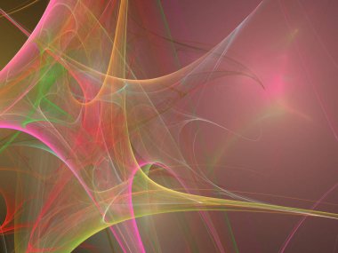 Siyah Renk Üzerine Bir Dijital Fraktal Resmi