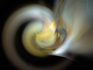 Siyah Renk Üzerine Bir Dijital Fraktal Resmi