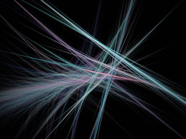 Siyah Renk Üzerine Bir Dijital Fraktal Resmi