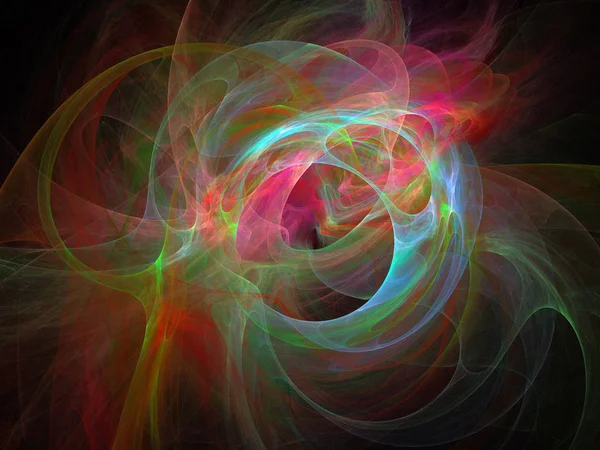 Siyah Renk Üzerine Bir Dijital Fraktal Resmi