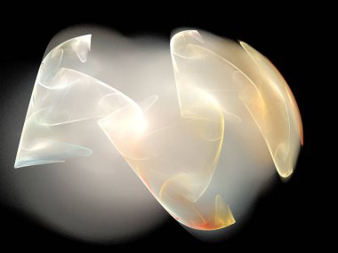 Siyah Renk Üzerine Bir Dijital Fraktal Resmi