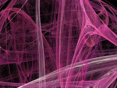 Siyah Renk Üzerine Bir Dijital Fraktal Resmi