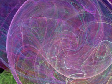 Siyah Renk Üzerine Bir Dijital Fraktal Resmi