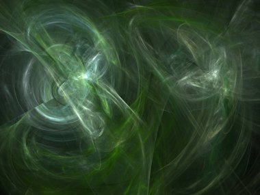 Siyah Renk Üzerine Bir Dijital Fraktal Resmi