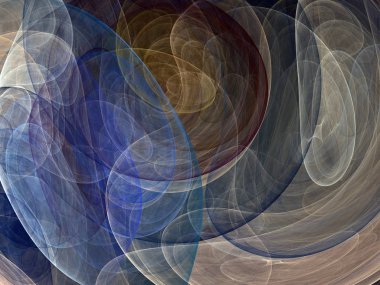 Siyah Renk Üzerine Bir Dijital Fraktal Resmi