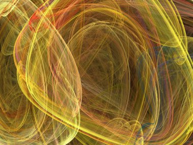 Siyah Renk Üzerine Bir Dijital Fraktal Resmi