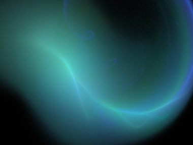 Siyah Renk Üzerine Bir Dijital Fraktal Resmi