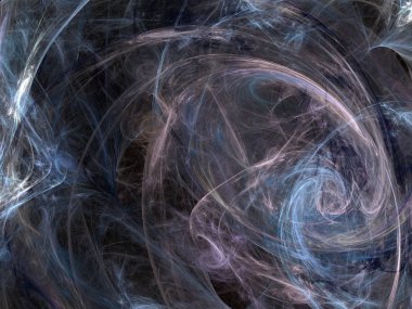 Siyah Renk Üzerine Bir Dijital Fraktal Resmi