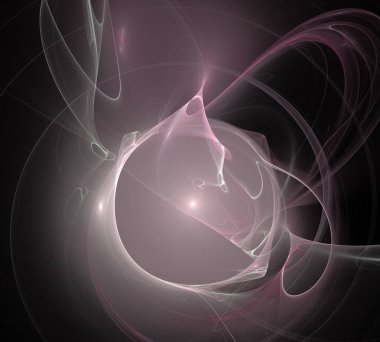 Siyah Renk Üzerine Bir Dijital Fraktal Resmi