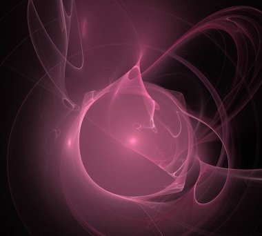 Siyah Renk Üzerine Bir Dijital Fraktal Resmi