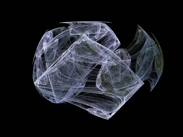 Siyah Renk Üzerine Bir Dijital Fraktal Resmi