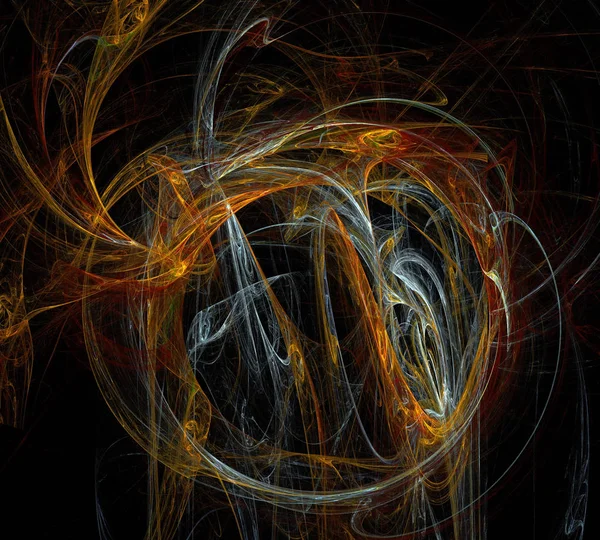 Siyah Renk Üzerine Bir Dijital Fraktal Resmi