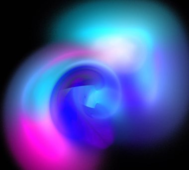 Siyah Renk Üzerine Bir Dijital Fraktal Resmi