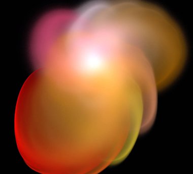 Siyah Renk Üzerine Bir Dijital Fraktal Resmi