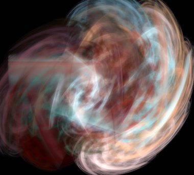 Siyah Renk Üzerine Bir Dijital Fraktal Resmi