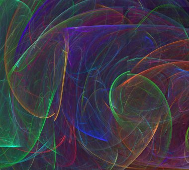 Siyah Renk Üzerine Bir Dijital Fraktal Resmi