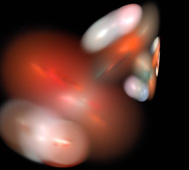 Siyah Renk Üzerine Bir Dijital Fraktal Resmi