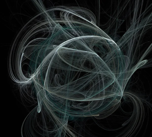 Siyah Renk Üzerine Bir Dijital Fraktal Resmi