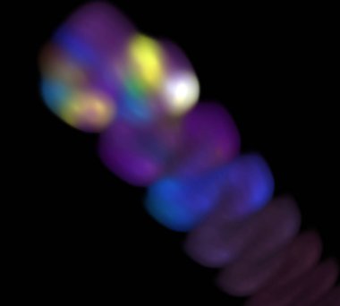 Siyah Renk Üzerine Bir Dijital Fraktal Resmi