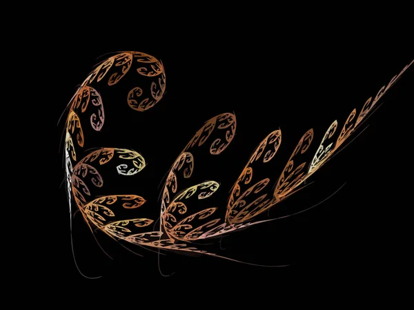 Ілюстрація Одного Цифрового Фракталу Чорному Кольорі — стоковий вектор