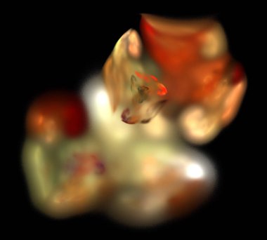 Siyah Renk Üzerine Bir Dijital Fraktal Resmi