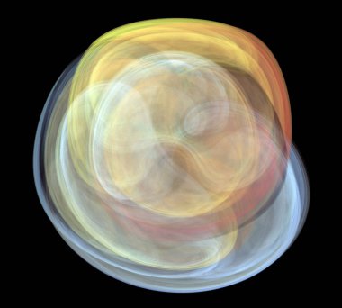 Siyah Renk Üzerine Bir Dijital Fraktal Resmi