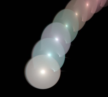 Siyah Renk Üzerine Bir Dijital Fraktal Resmi