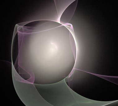 Siyah Renk Üzerine Bir Dijital Fraktal Resmi