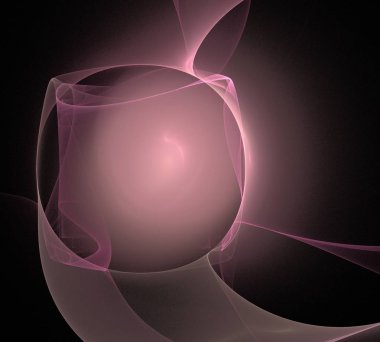 Siyah Renk Üzerine Bir Dijital Fraktal Resmi