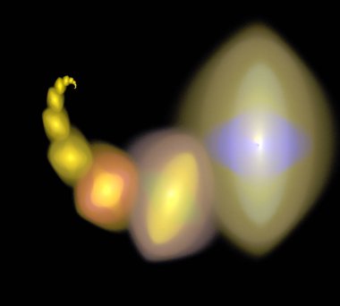 Siyah Renk Üzerine Bir Dijital Fraktal Resmi