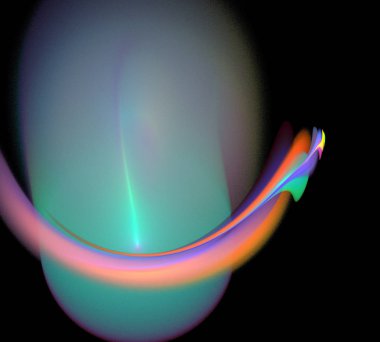 Siyah Renk Üzerine Bir Dijital Fraktal Resmi