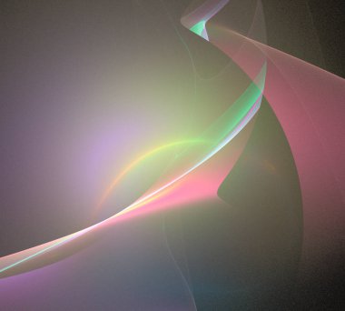 Siyah Renk Üzerine Bir Dijital Fraktal Resmi