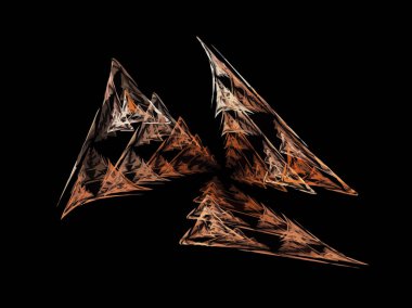 Siyah Renk Üzerine Bir Dijital Fraktal Resmi