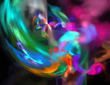 Dijital illüstrasyon vektör çizim